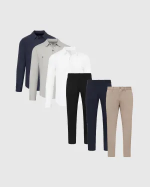 Commuter Long Sleeve & Slim Twill Chino 6-Pack
