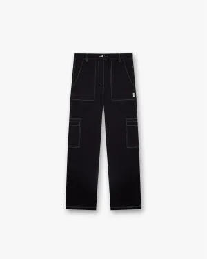 Contrast Stitch Pant - Jet Black