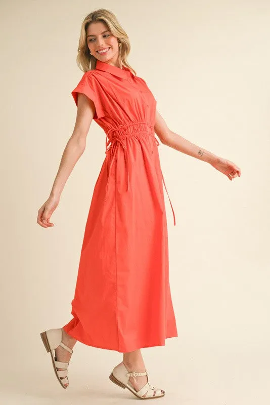 Coral Orange Midi