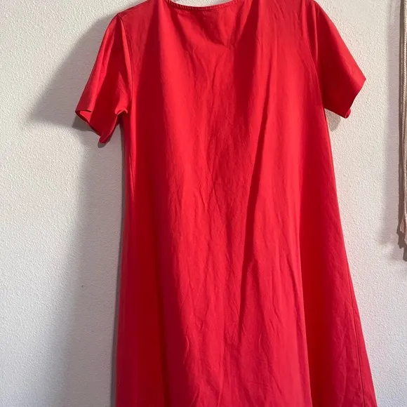 COS A-line Jersey Dress in signal red- size medium