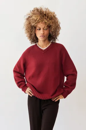 Cotton Cashmere V-Neck Sweater