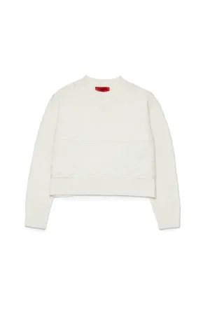 Cream cable knit sweater by Max & Co