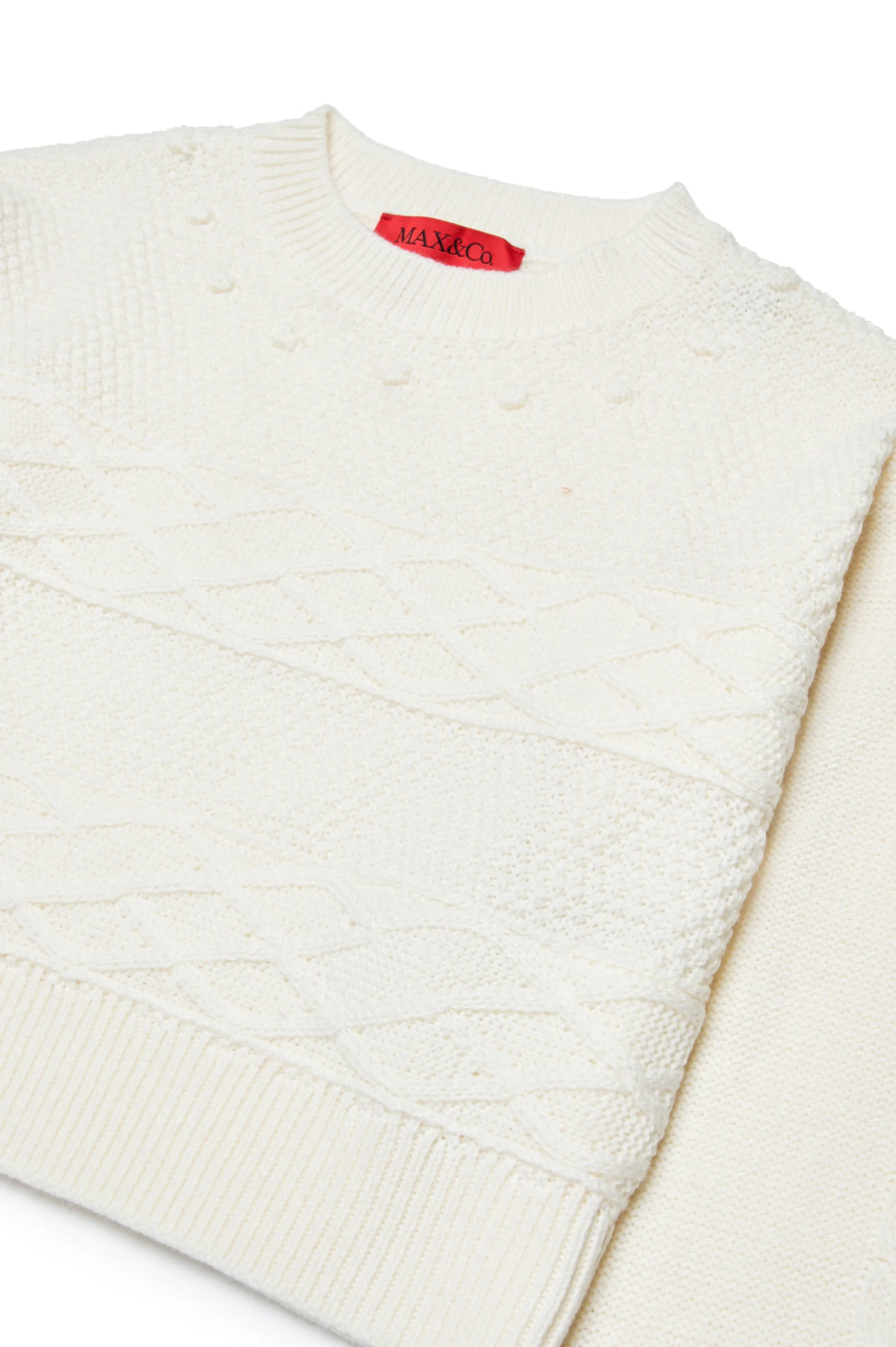 Cream cable knit sweater by Max & Co