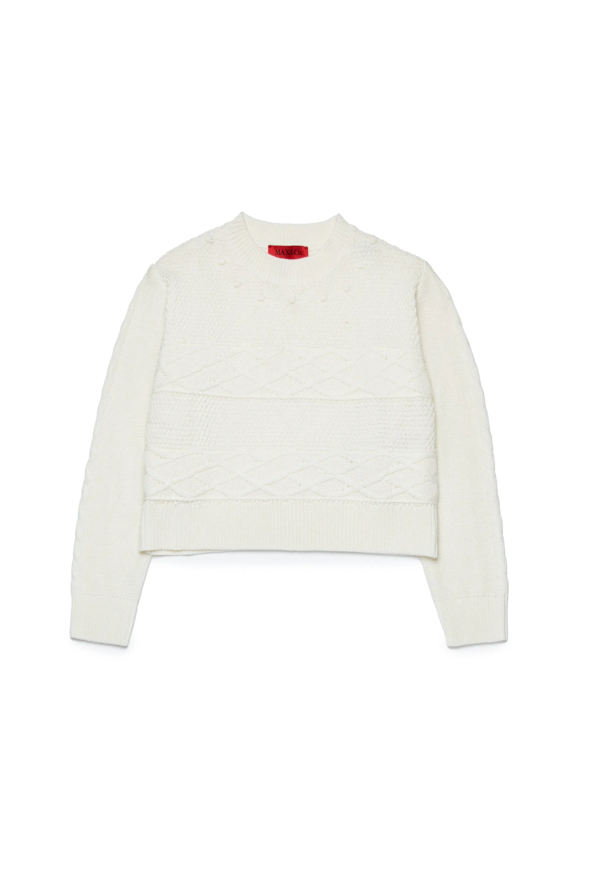 Cream cable knit sweater by Max & Co
