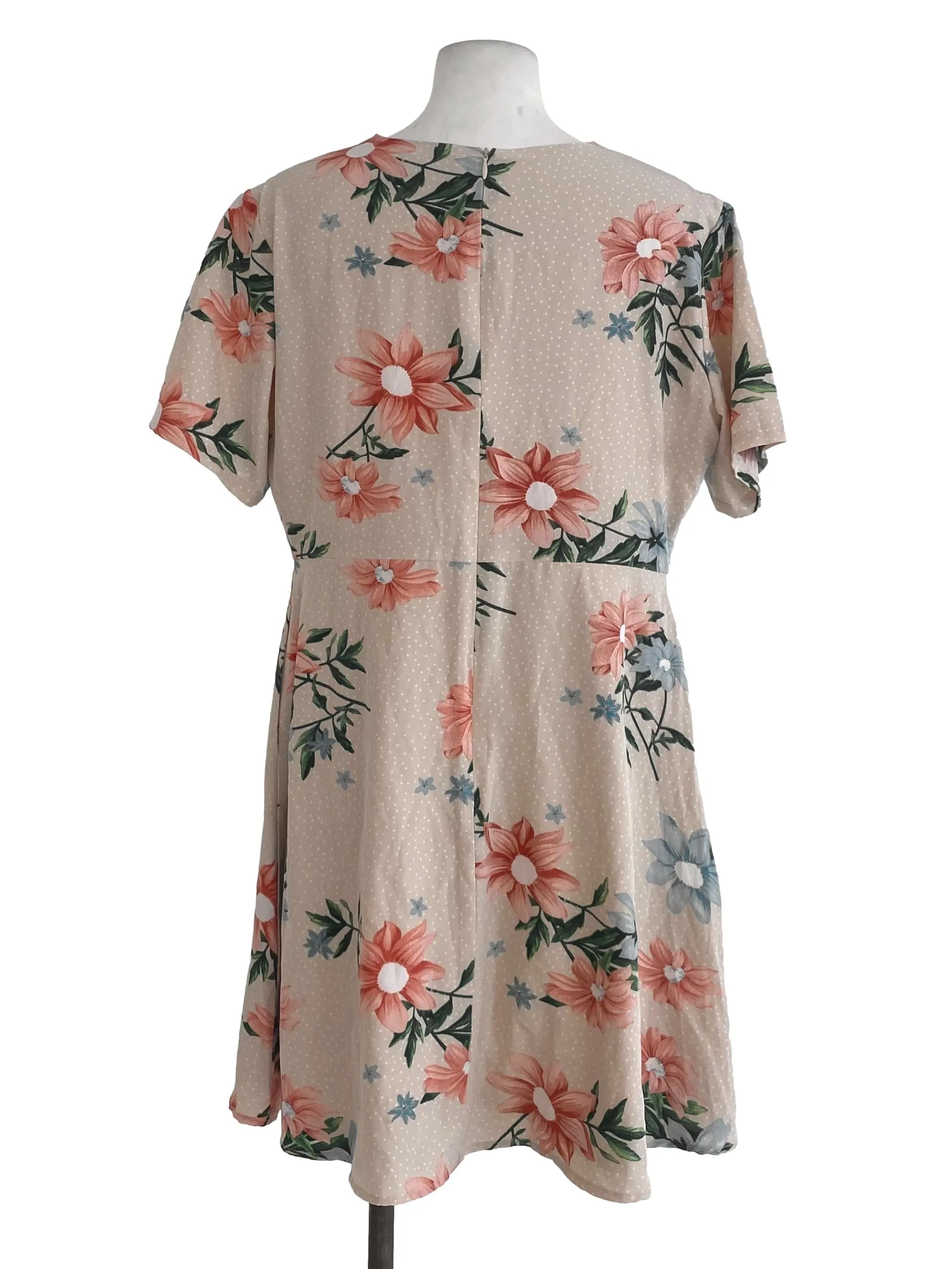 Cream Floral A-Line Dress TCL