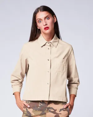 Cropped Button Up Shirt