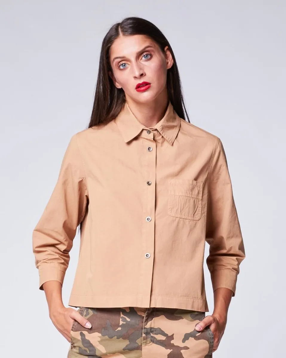 Cropped Button Up Shirt