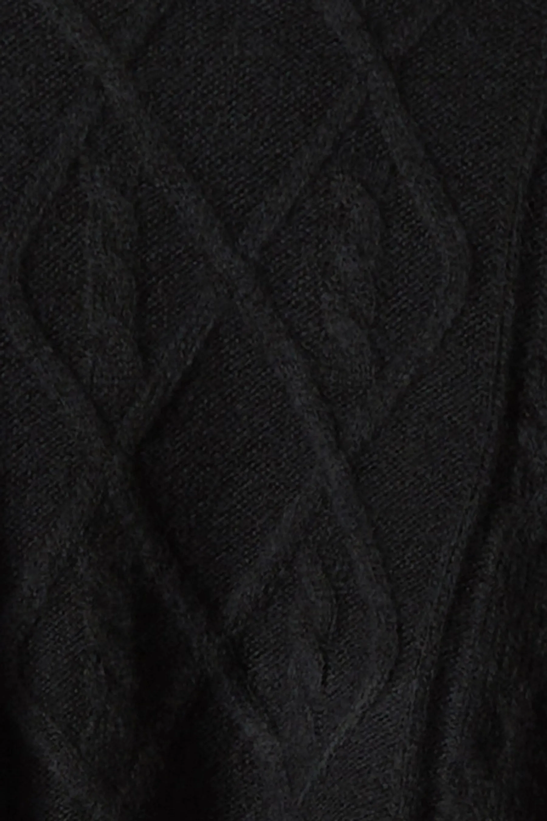 Cropped Cable Knit Sweater