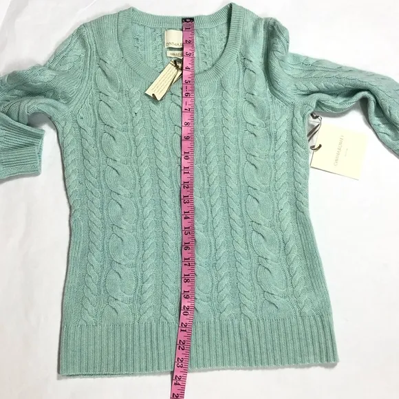 Cynthia Rowley 100% 2 Ply Cashmere Cable knit Sweater
