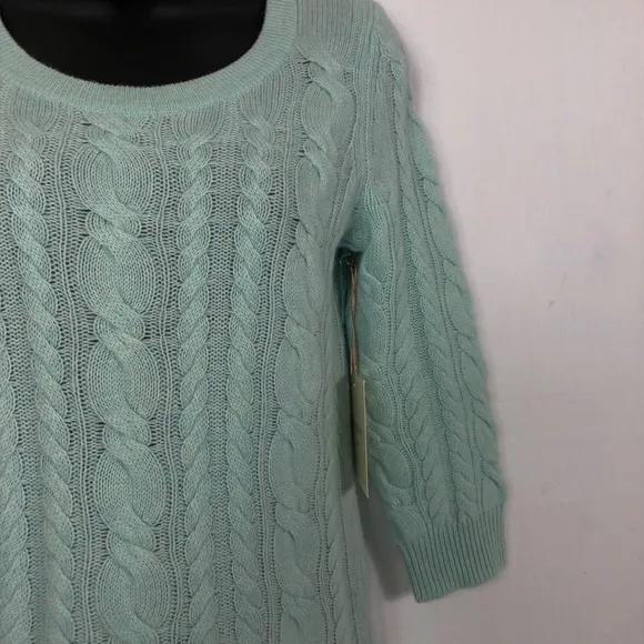 Cynthia Rowley 100% 2 Ply Cashmere Cable knit Sweater