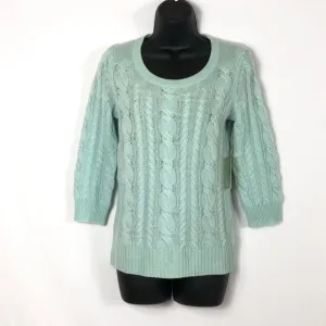 Cynthia Rowley 100% 2 Ply Cashmere Cable knit Sweater