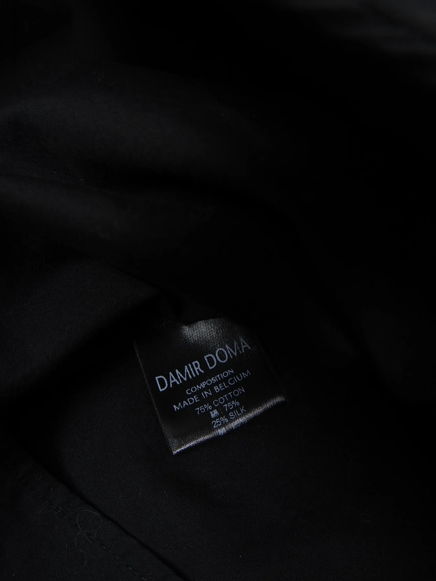 Damir Doma Black Hooded Shirt Size 48