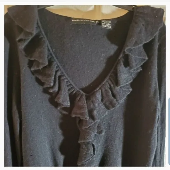 Dana Buchman black silk cashmere blend sweater
