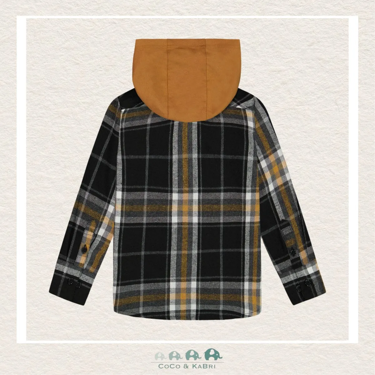 *Deux Par Deux: Plaid Shirt with Jersey Hood
