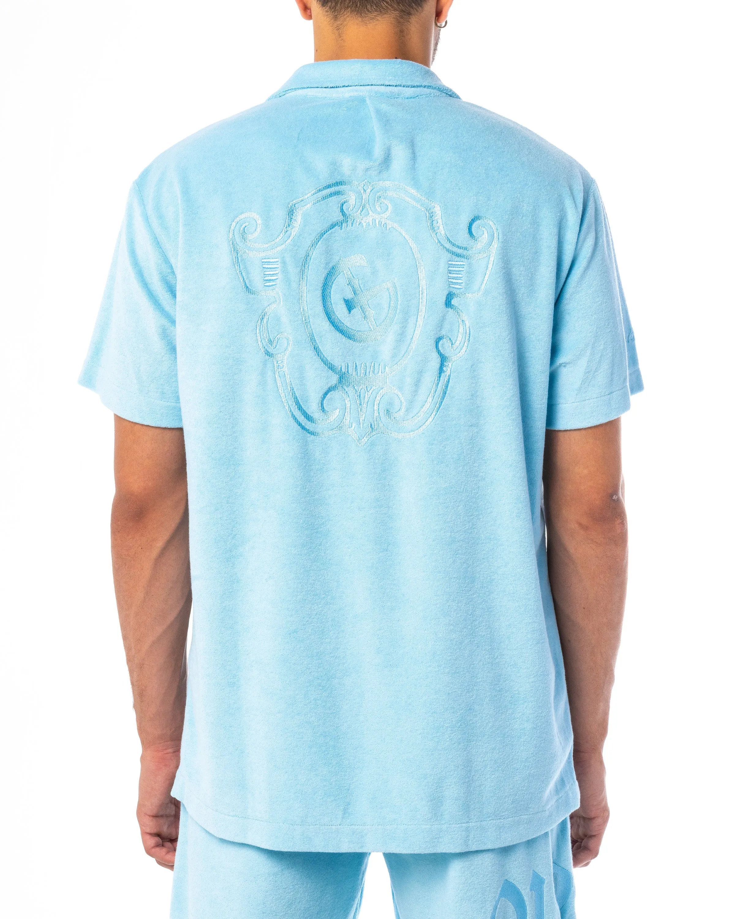 DOESN'T MATTER I'M LOADED SHIRT BUTTON-UP (BABY BLUE)