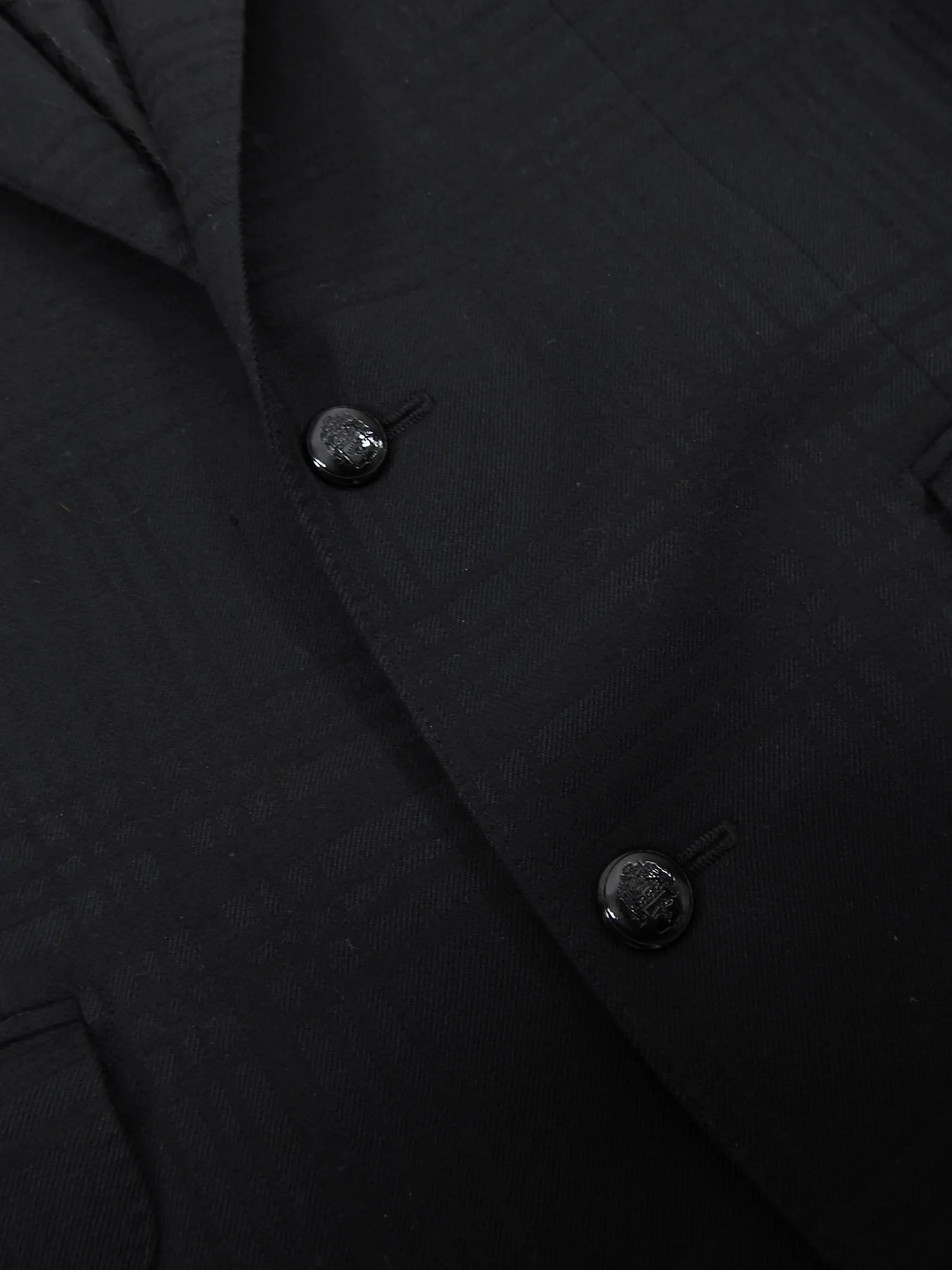 Dolce & Gabbana Black Micro Stripe Cashmere Blend Blazer - 40