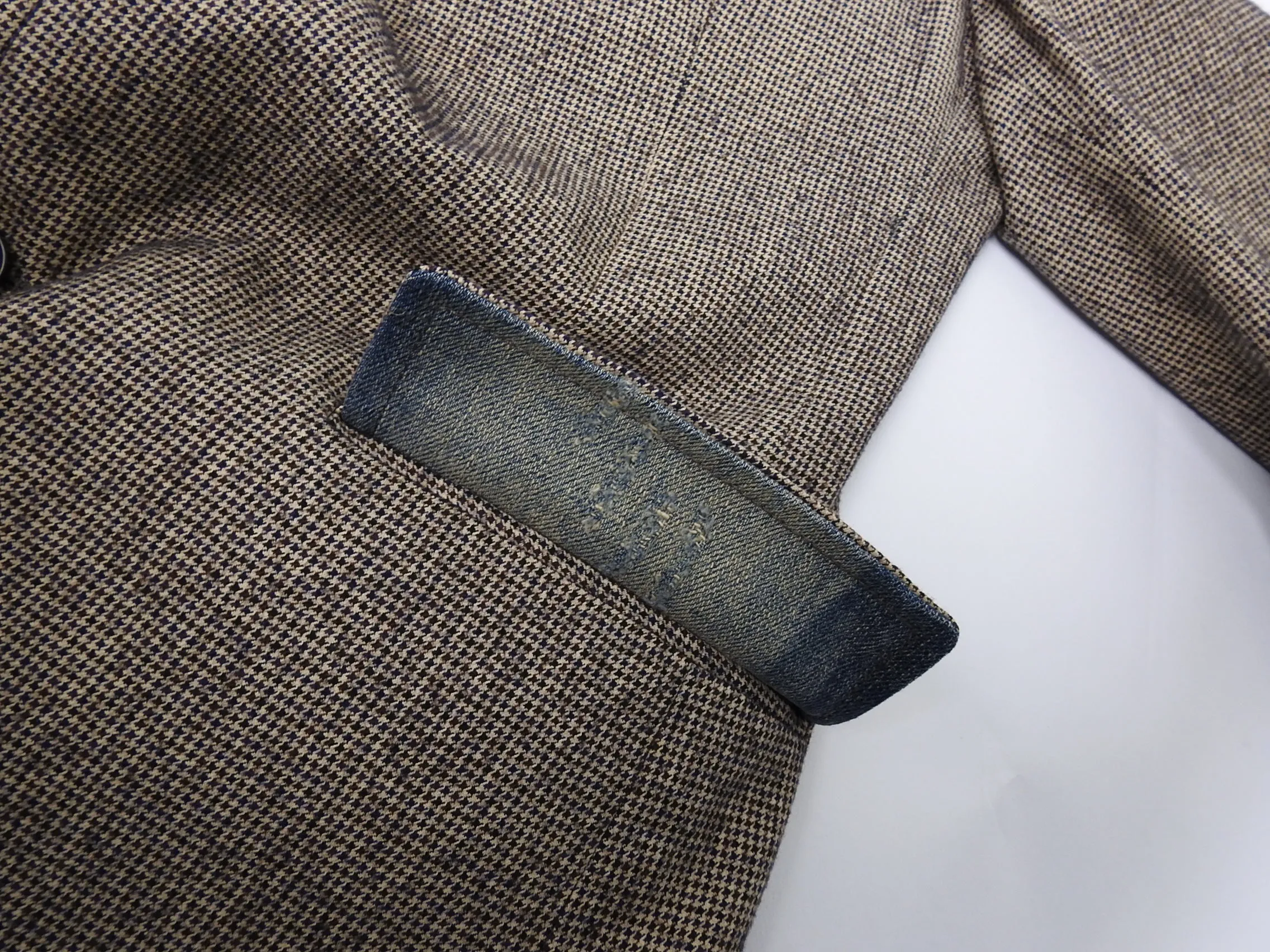 Dolce & Gabbana Herringbone and Denim Detail Blazer - 40