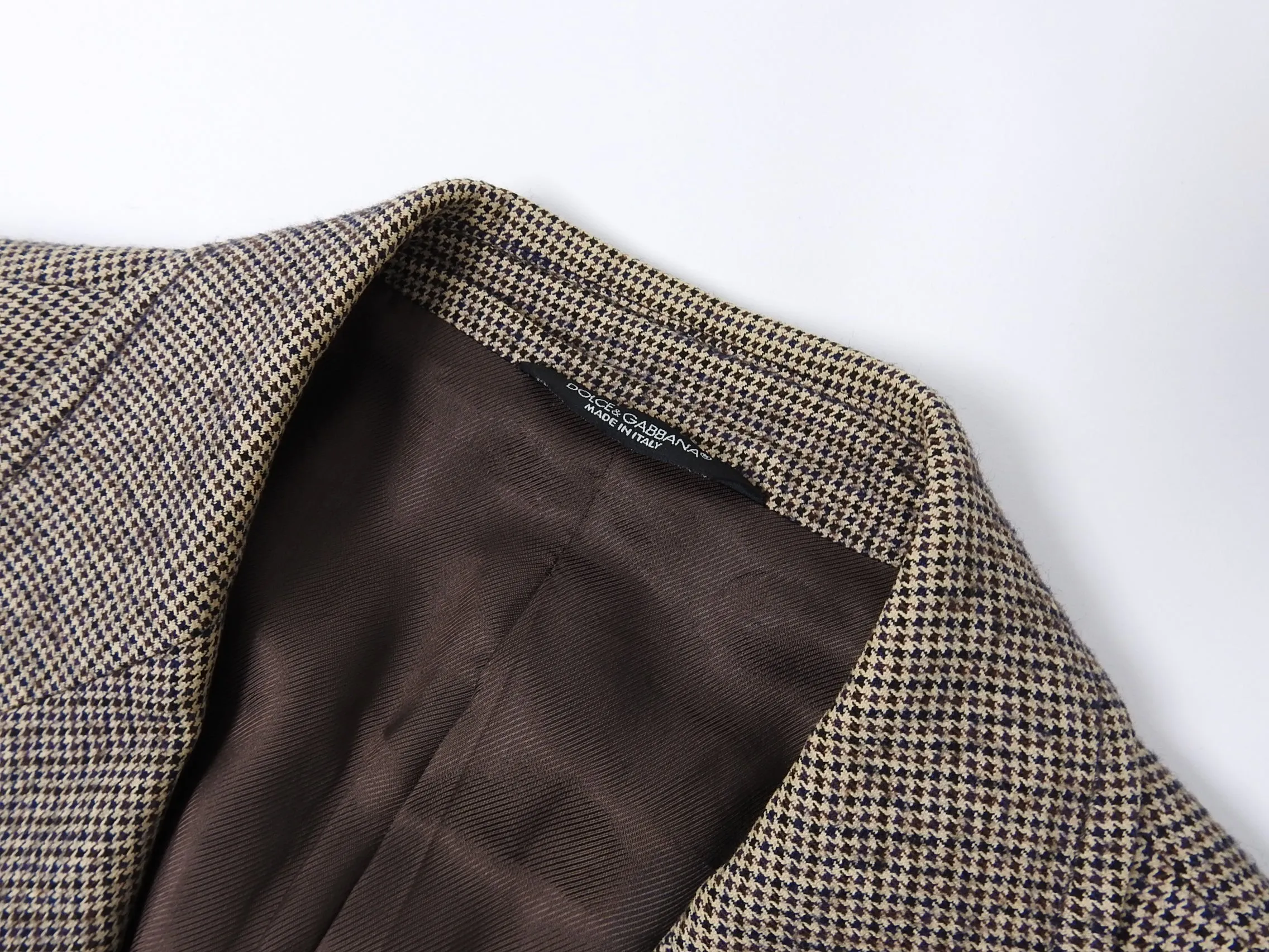 Dolce & Gabbana Herringbone and Denim Detail Blazer - 40
