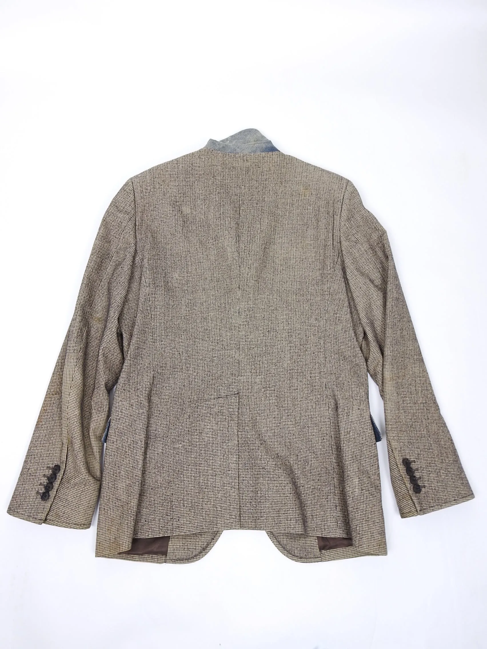 Dolce & Gabbana Herringbone and Denim Detail Blazer - 40
