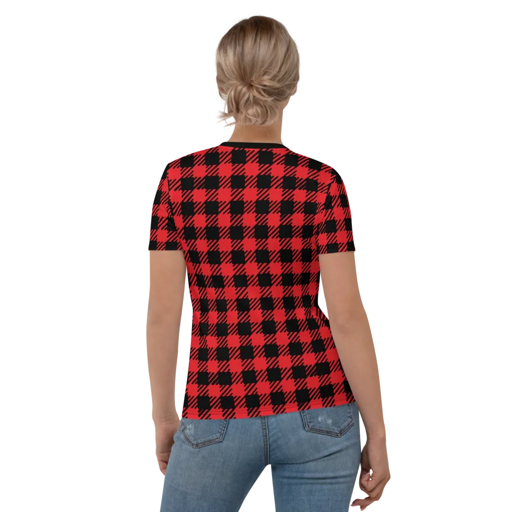 Don't Hate Different (Buffalo Plaid Women's Crew Neck T-shirt)
