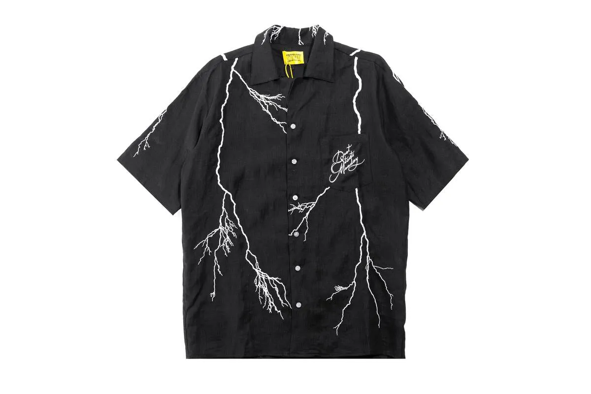DSM - Lightning Button Up - BLACK