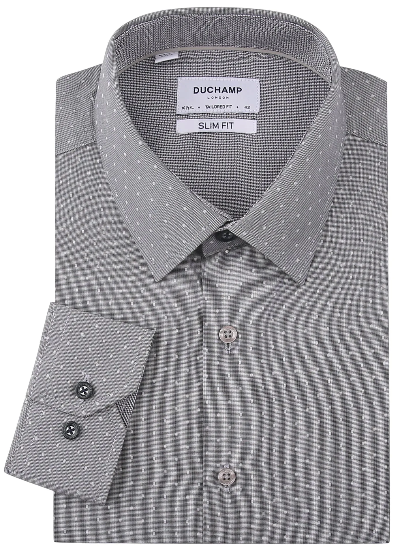Duchamp London Black Textured Dress Shirt