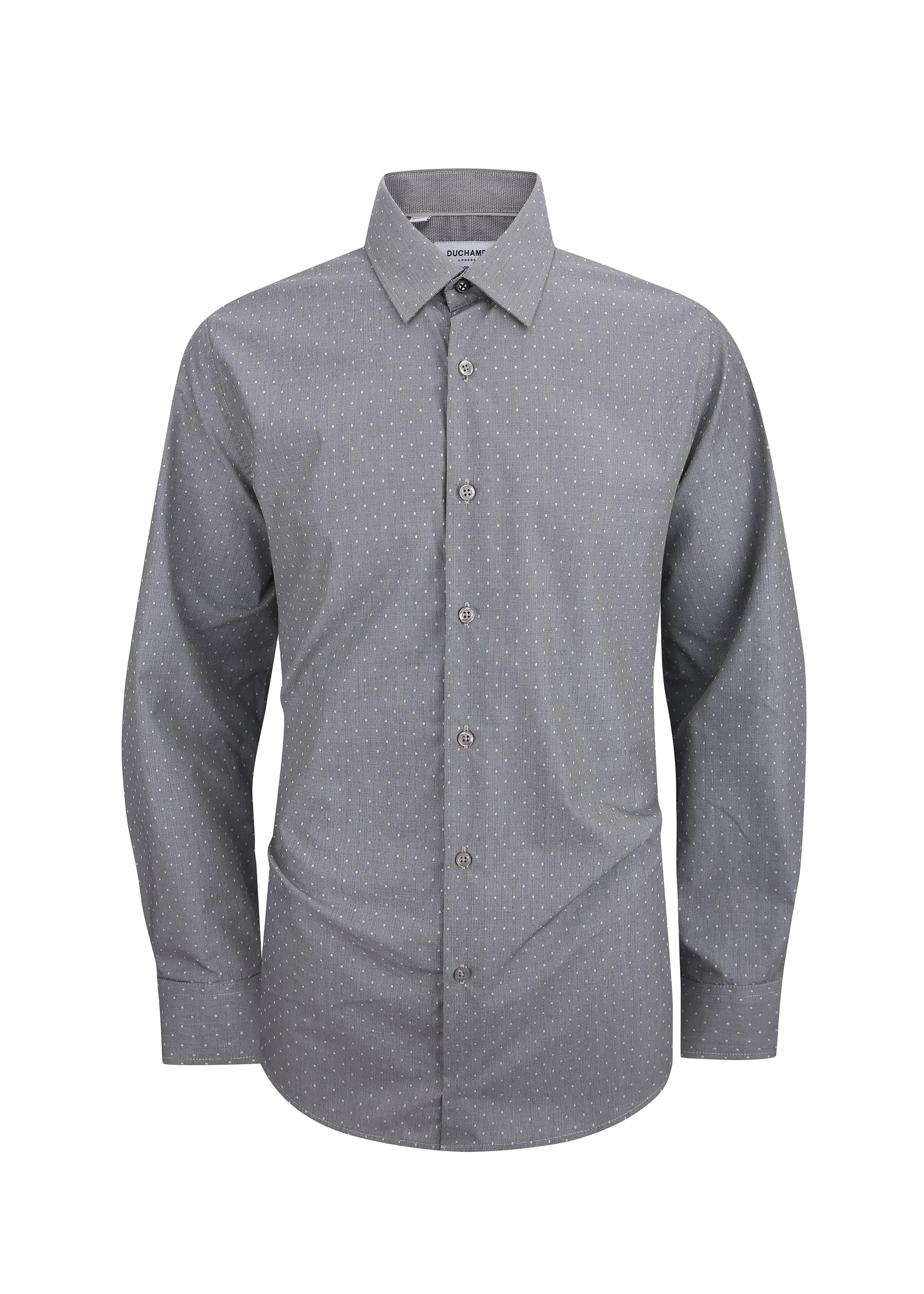 Duchamp London Black Textured Dress Shirt