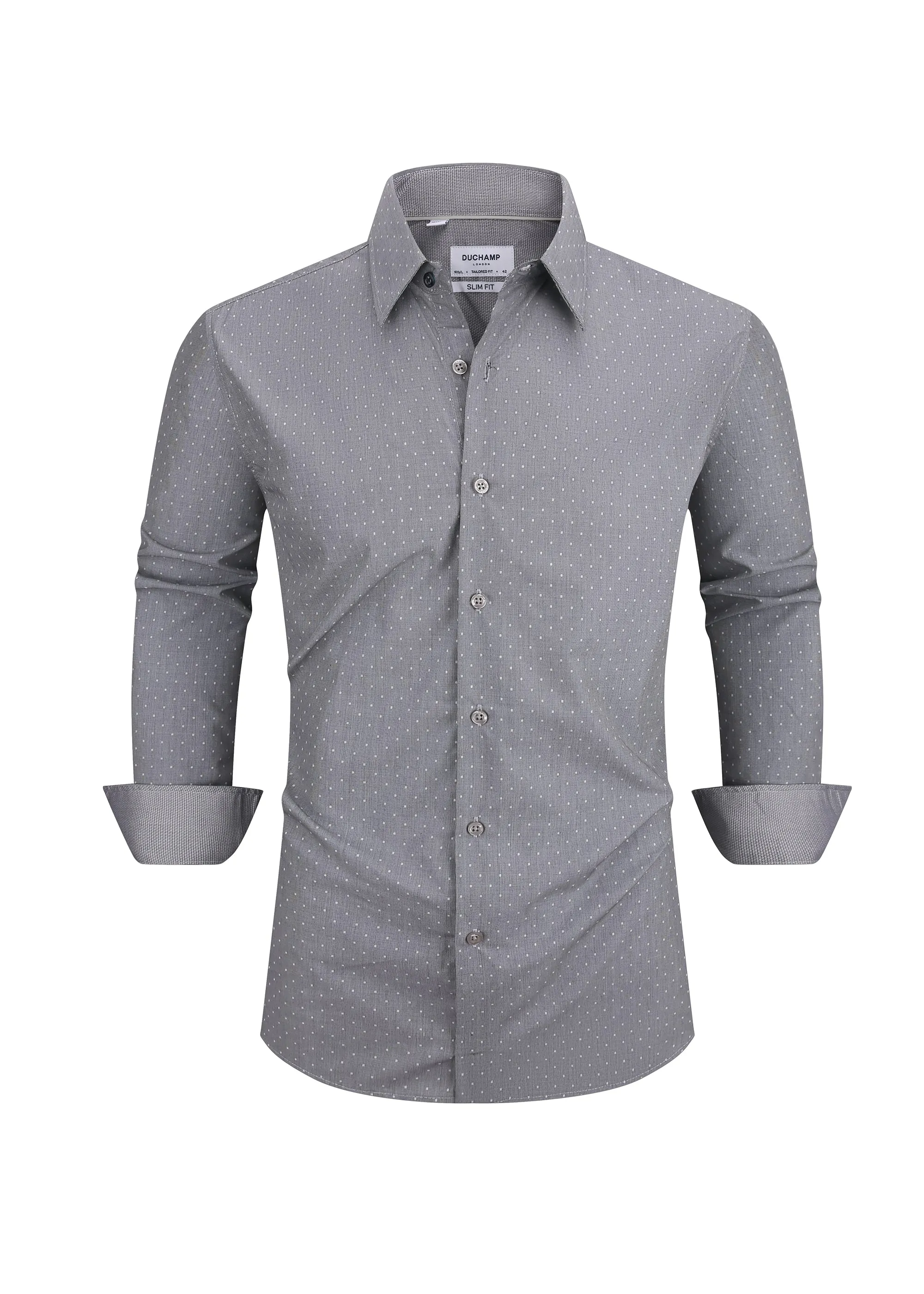 Duchamp London Black Textured Dress Shirt