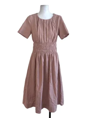 Dusty Pink Plain A Line Dress