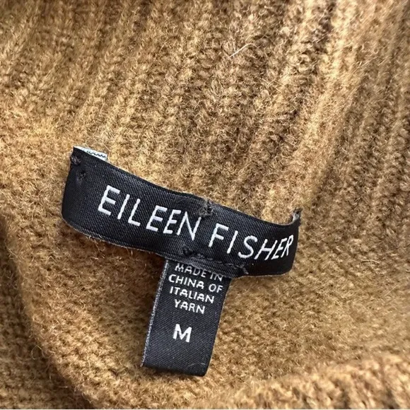Eileen Fisher Merino wool Cashmere blend Turtleneck pullover sweater