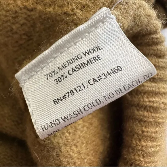 Eileen Fisher Merino wool Cashmere blend Turtleneck pullover sweater
