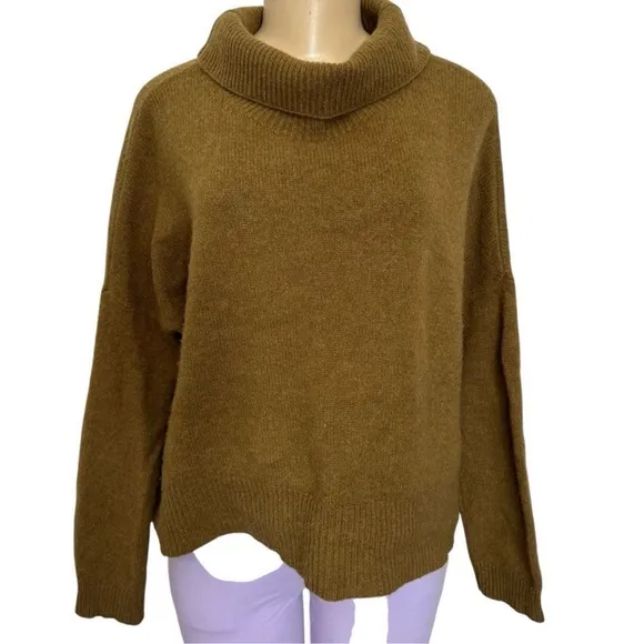 Eileen Fisher Merino wool Cashmere blend Turtleneck pullover sweater