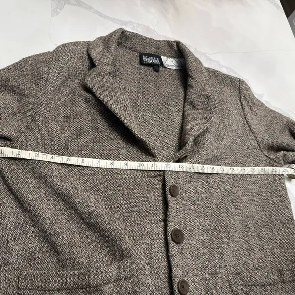 Eileen Fisher New York 100% wool tweed blazer size medium