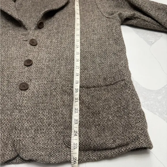 Eileen Fisher New York 100% wool tweed blazer size medium