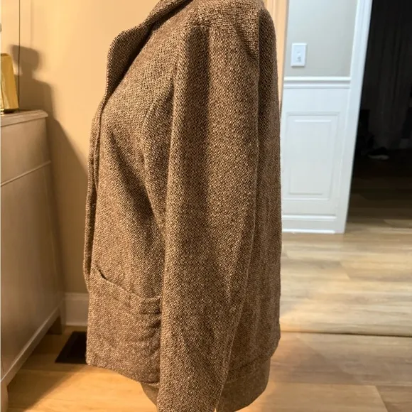 Eileen Fisher New York 100% wool tweed blazer size medium