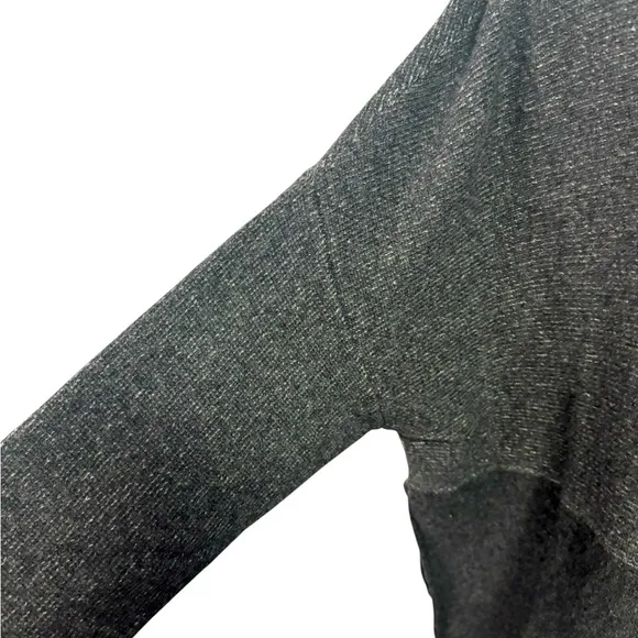 Eileen Fisher Tonal Pleated Cashmere Sweater in Charcoal. Size L. VGUC