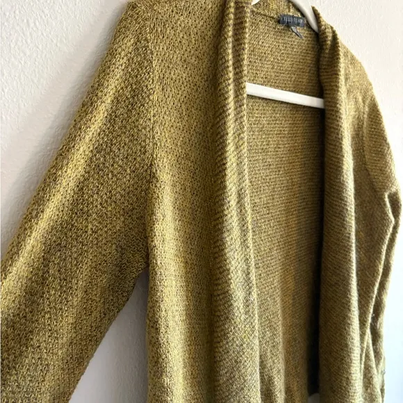 Eileen Fisher Waterfall Open-Front Web Cardigan Women Small Wool/Mohair/Cashmere