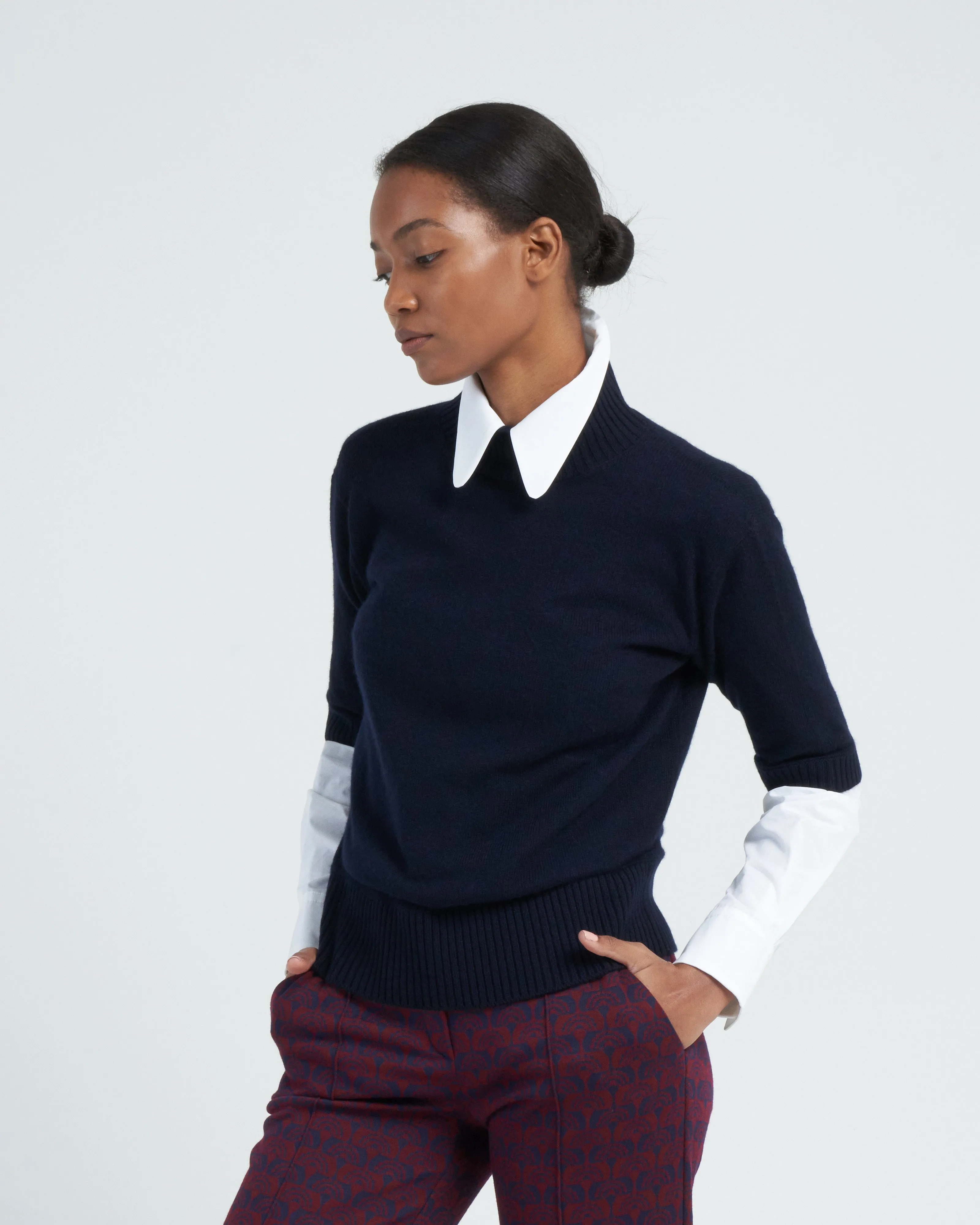 elbow sleeve turtleneck - pirate