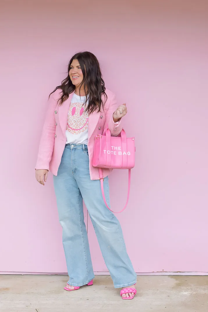 Eleanor Pink Tweed Blazer
