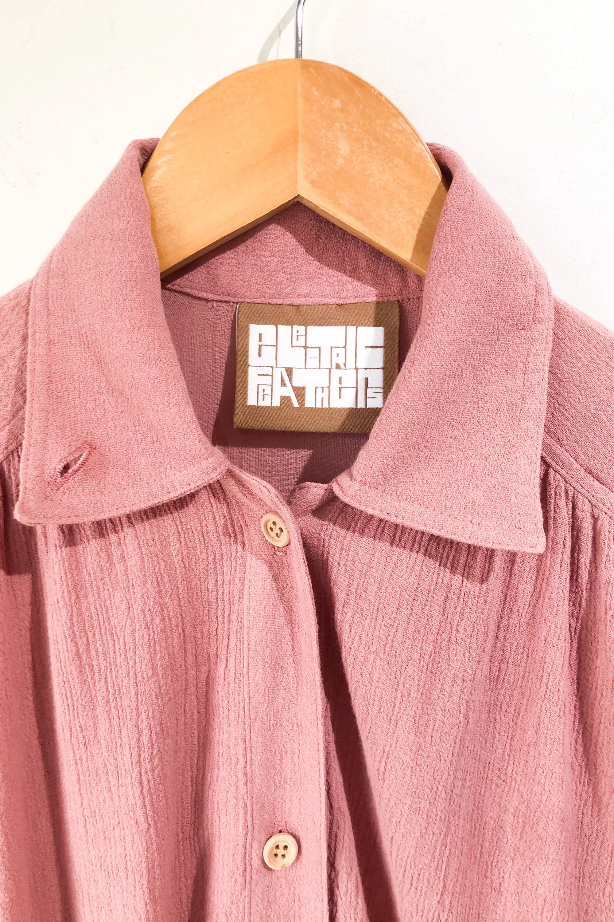 Electric Feathers Mauve Rimbaud Shirt Dress