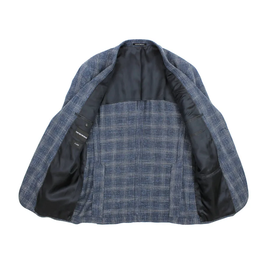 Emporio Armani - Blue/Beige Check Blazer