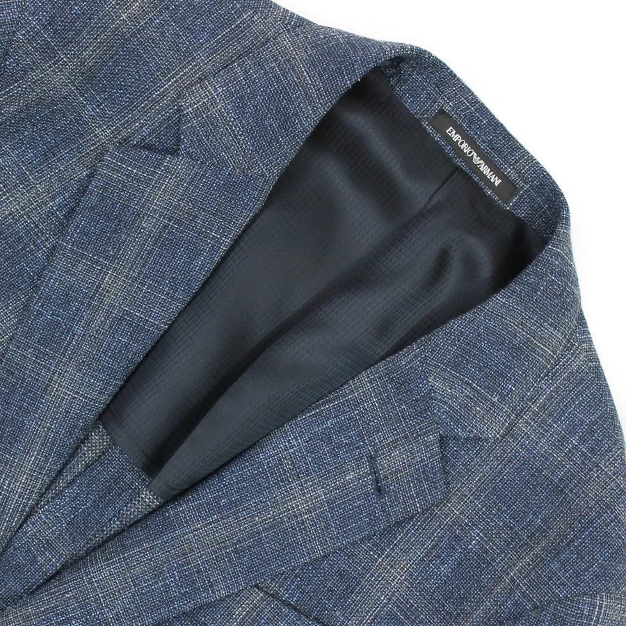 Emporio Armani - Blue/Beige Check Blazer