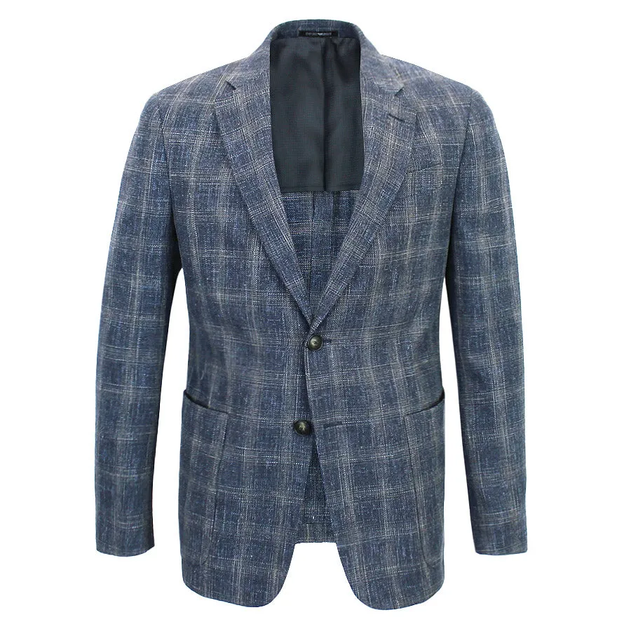 Emporio Armani - Blue/Beige Check Blazer