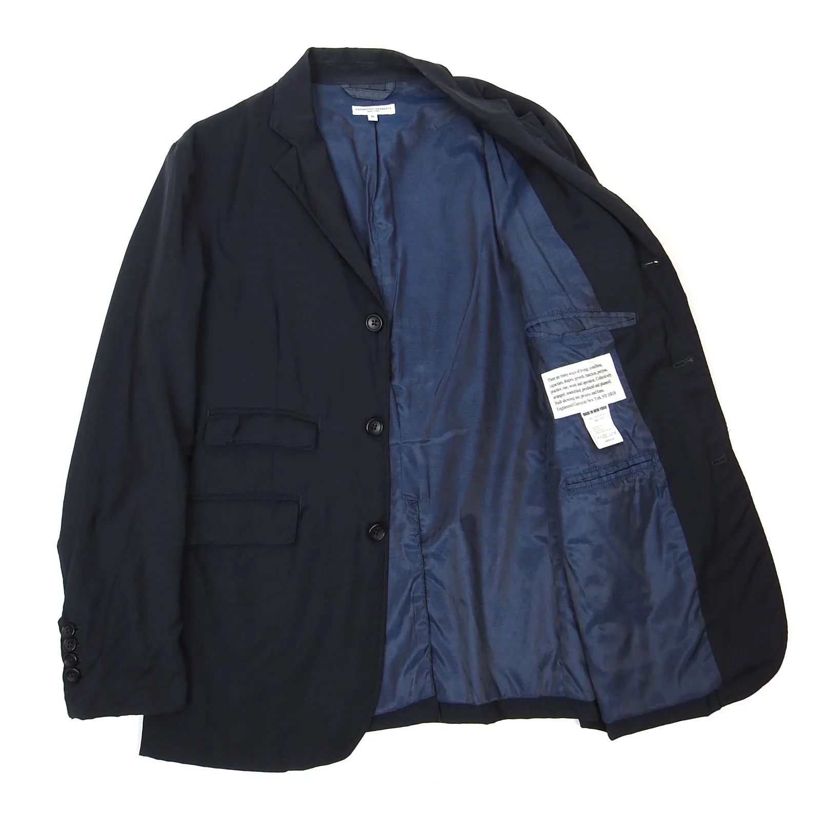 Engineered Garment Navy Wool Blazer Size Small