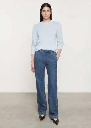 Enza Costa CASHMERE EASY L/S CREW Sky Blue