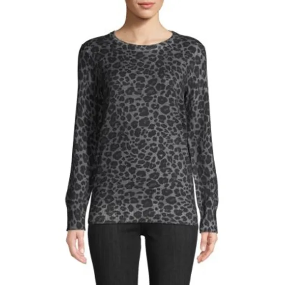 Equipment Rei Leopard-Print Cotton &amp; Cashmere Sweater Women's Pullover size XS