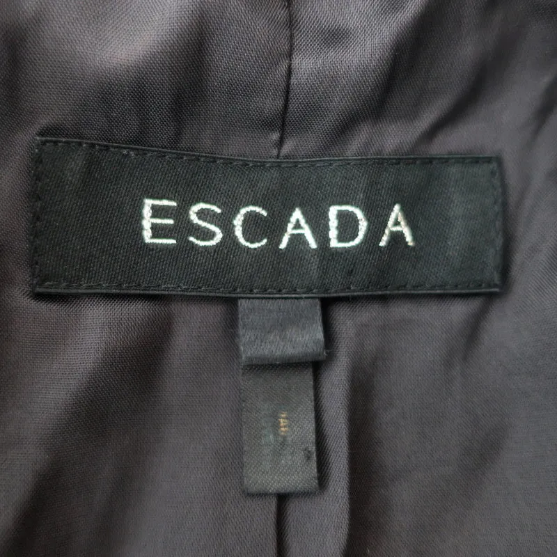 Escada Pinstripe Blazer Gray Size 40 Two-Button Jacket