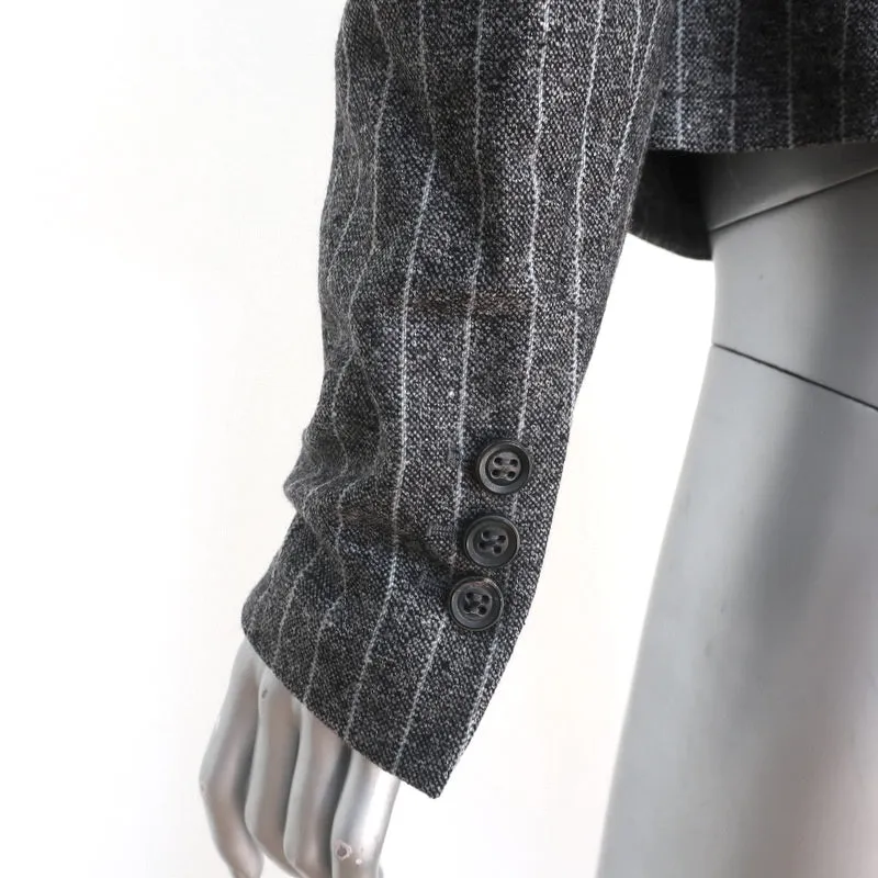 Escada Pinstripe Blazer Gray Size 40 Two-Button Jacket