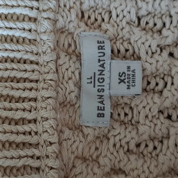 EUC L.L. Bean Signature Cotton Fisherman Tunic Sweater
