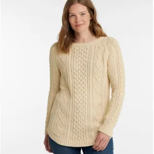EUC L.L. Bean Signature Cotton Fisherman Tunic Sweater